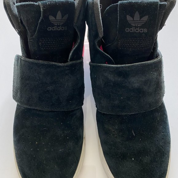 adidas Tubular Invader Strap, Core Black Shock Pink - Size 7.5 - Picture 5 of 8